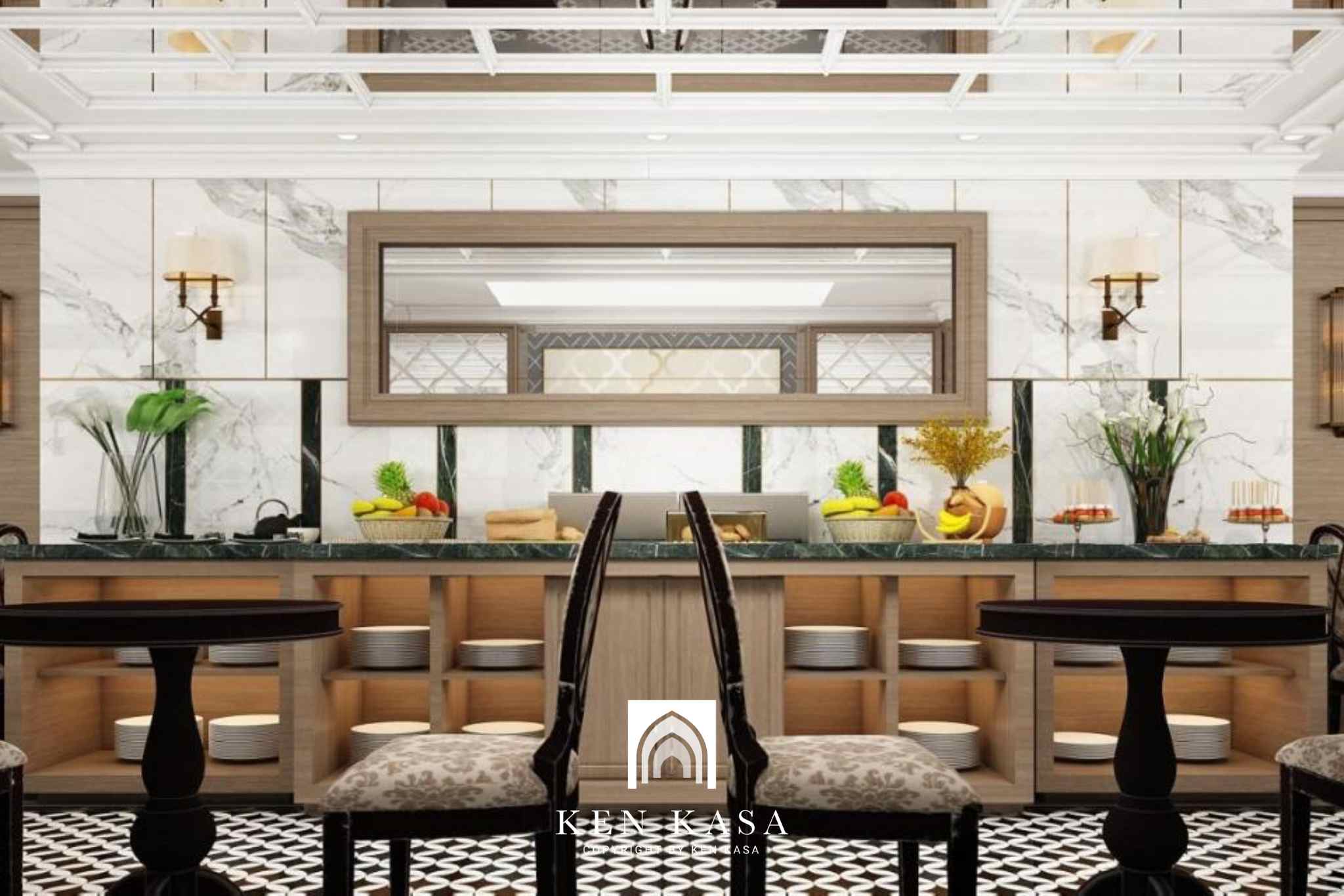 Không gian hiện đại của nhà hàng tại The West Hotel & Spa 